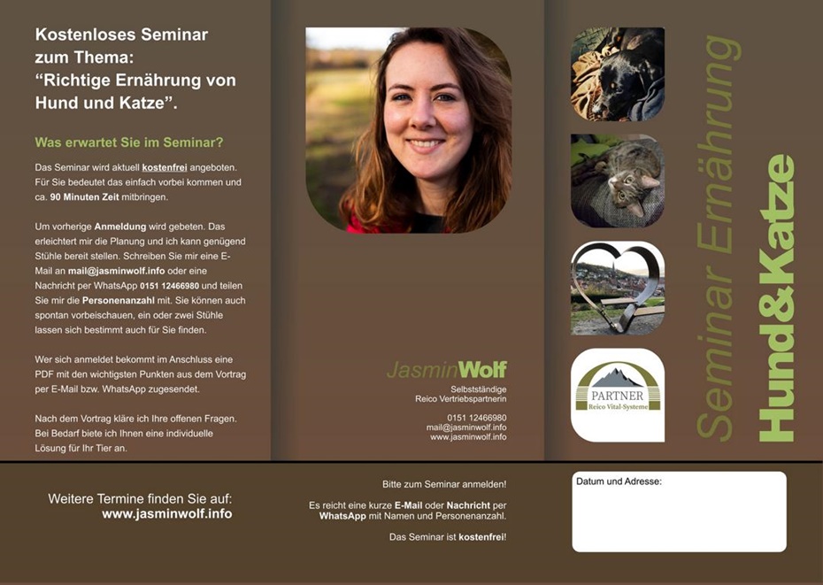 Flyer Seminar Ernährung Hund und Katze