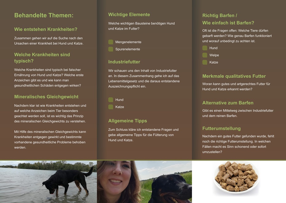 Flyer Seminar Ernährung Hund und Katze