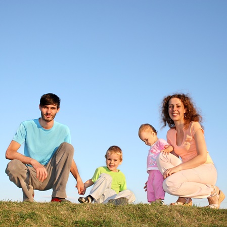 glückliche Familie gute Ernährung